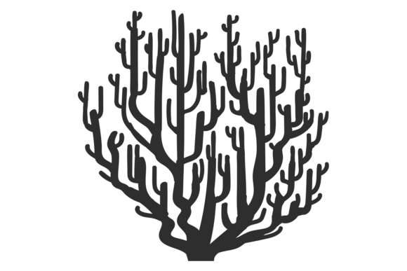 Aquarium Coral Element: Black Decorative for Bold Designs