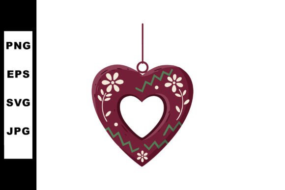 Charming Decorative Hanging Heart Ornament with F for Designers