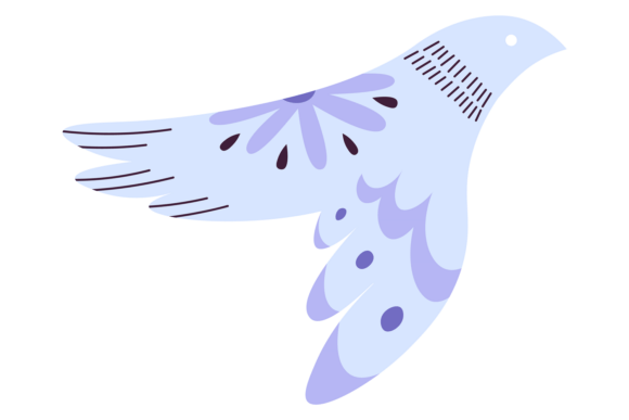 Decorative Bird: Folk Pattern Motif for Vibrant Design