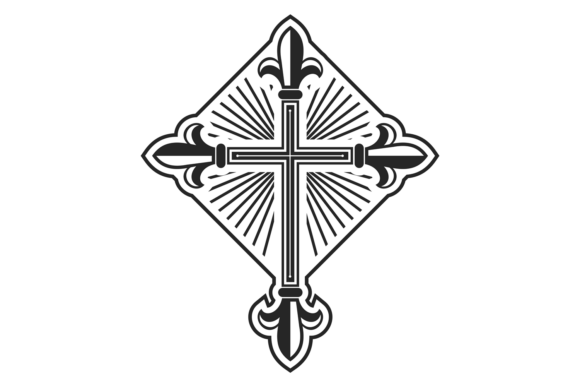 Decorative Cross Black Tattoo: Bold Faith & Style
