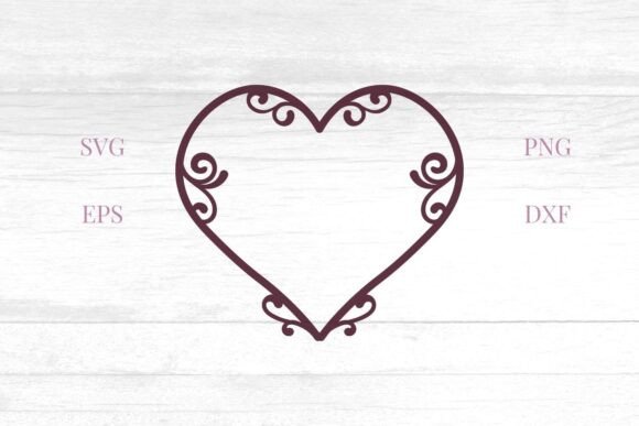 Decorative Heart SVG: Botanical Elegance for Your Projects