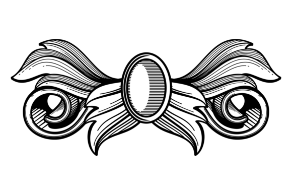 Decorative Ornate Filigree Element: Vintage Baroque Elegance