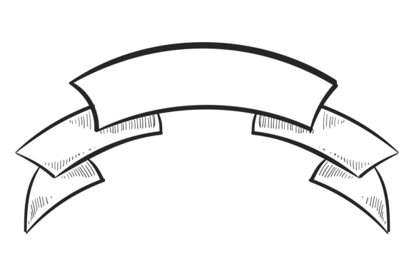 Decorative Ribbon Drawing. Blank Label E: A Premium Serif for Distinct Branding