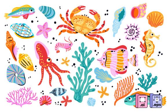 Dive into Design with Decorative Marine Life Elements