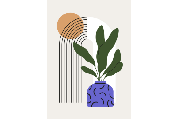 Embracing Organic Form: The Abstract Flower Vase Poster