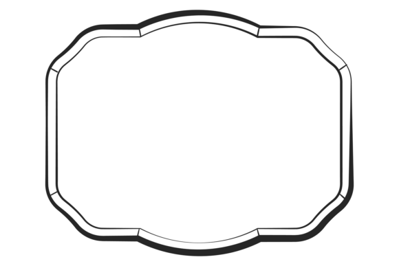 Geometric Line Frame Doodle: Decorative Borders for Modern Design