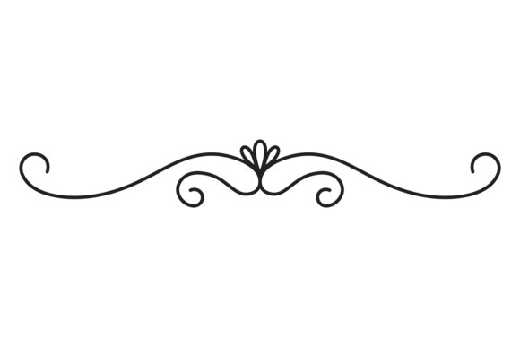 Hand Drawn Separator: A Decorative Black L for Authentic Design