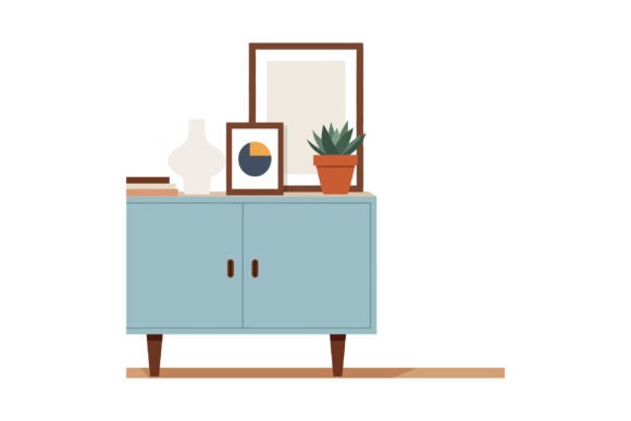 Modern Blue Sideboard with Decorative Pl: A Designer’s Guide to This Statement Piece