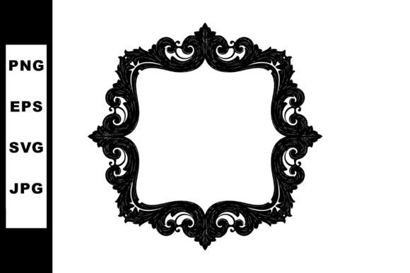 Ornate Decorative Black Vintage Frame Ve: Classic Embellishment