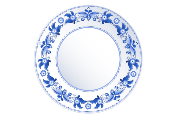 The Timeless Appeal of Classic White Plate with Blue Decorative