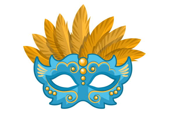 Unmasking the Drama: Using the Theater Mask with Decorative Blue Orname