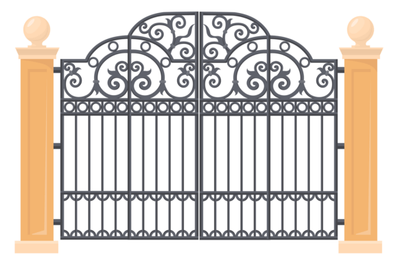Victorian Metal Gate: Decorative Lattice